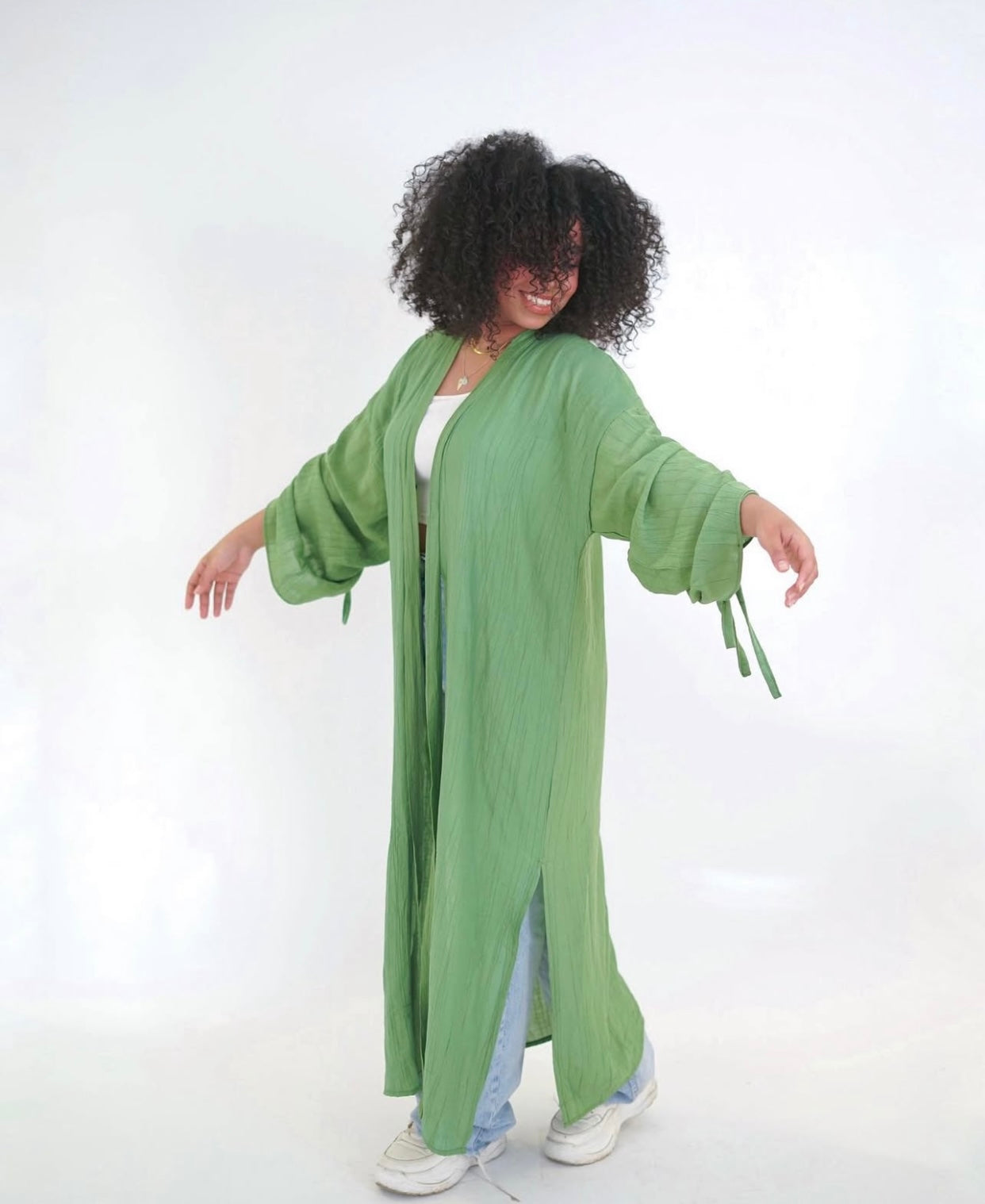 Fiorella Kimono-Green