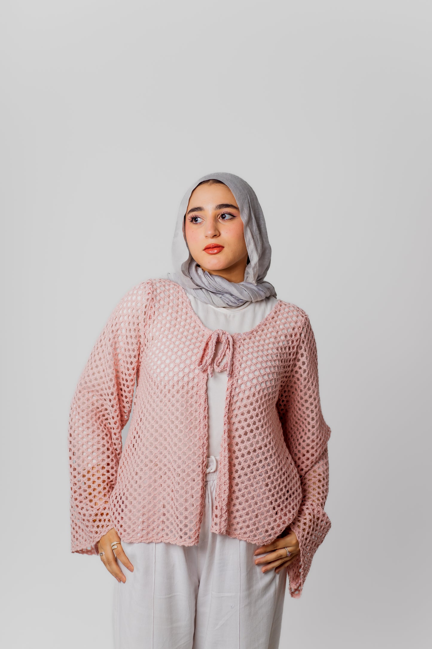 Bella Mesh  Top-Pink