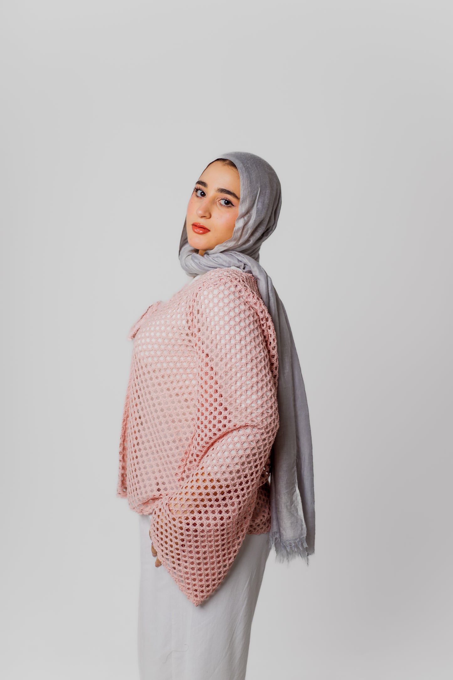 Bella Mesh  Top-Pink