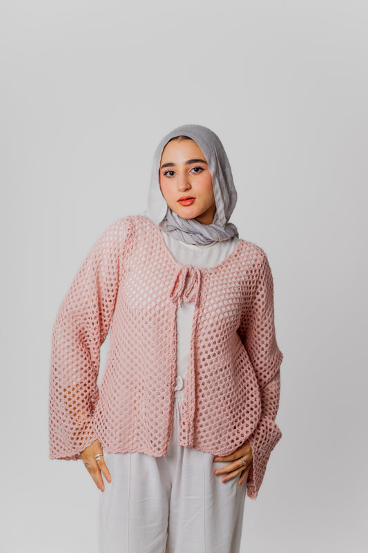 Bella Mesh  Top-Pink