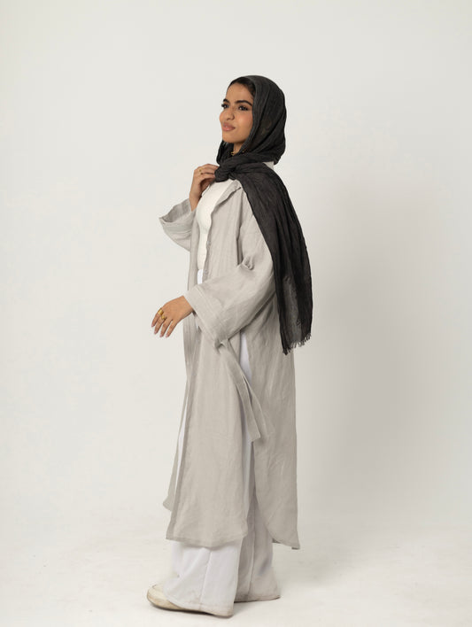 Long Shirt-Light Gray