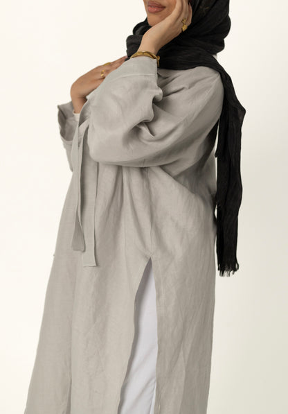 Long Shirt-Light Gray