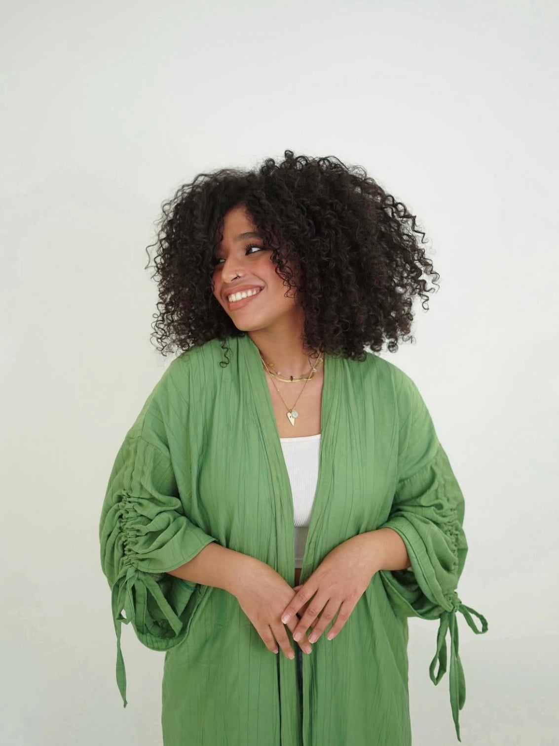 Fiorella Kimono-Green